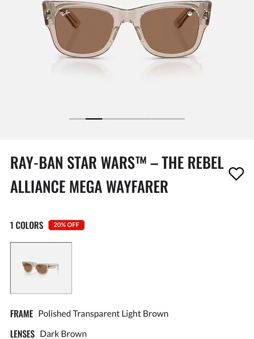 Ray-Ban Star Wars mega wayfarer